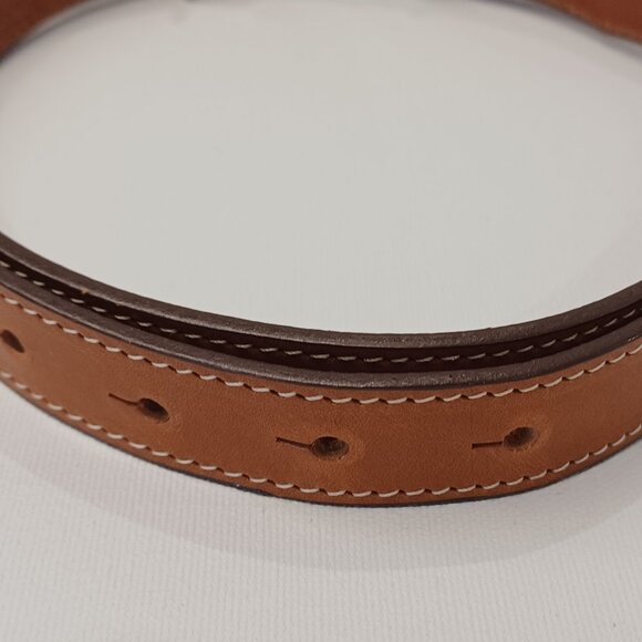 Leather belt natural colour with unusual look. Eddie Bauer. - Picture 4 of 5